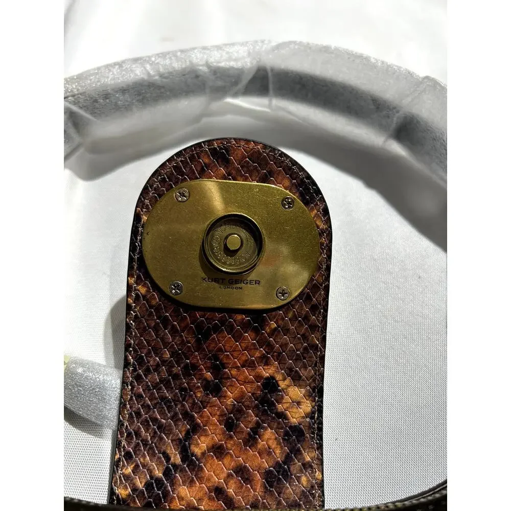 Kurt Geiger Chelsea Hobo Brown Suede Shoulder Bag NWT - Picture 6 of 11